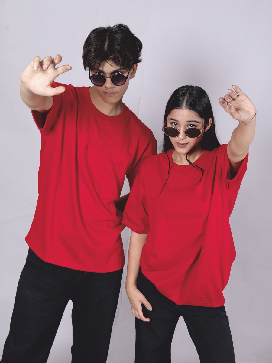 Chilly Red Premium 220 GSM oversize T-shirt