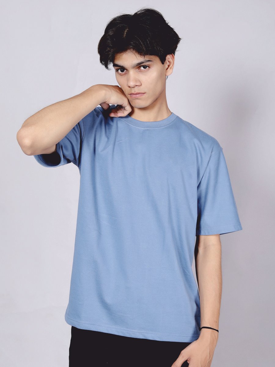 Metallic Grey Premium 220 GSM oversize T-shirt