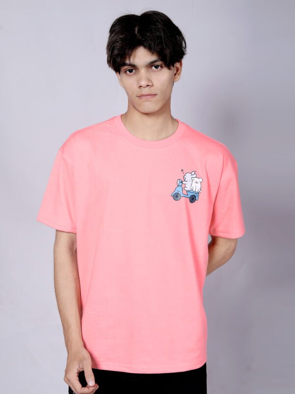 Happy Ride - Premium Peach oversize T-shirt - Image 5