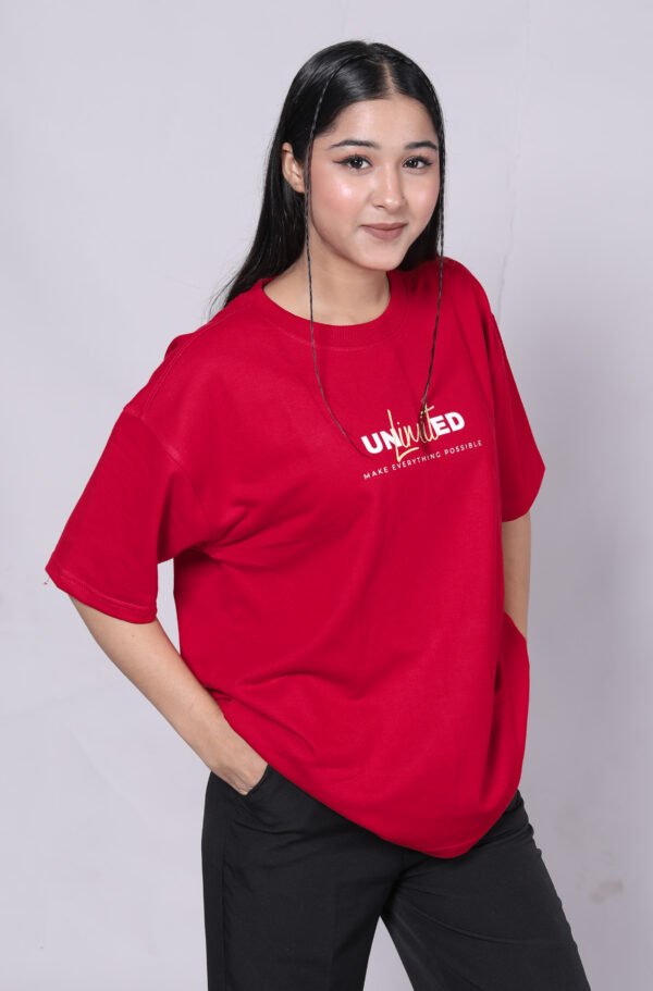 I M Possible - Premium Red oversize T-shirt - Image 5