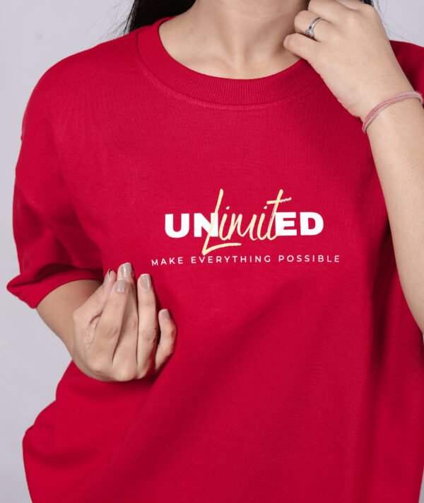 I M Possible - Premium Red oversize T-shirt - Image 6