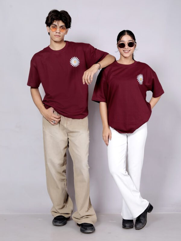 Blooming - Premium Old wine oversize T-shirt