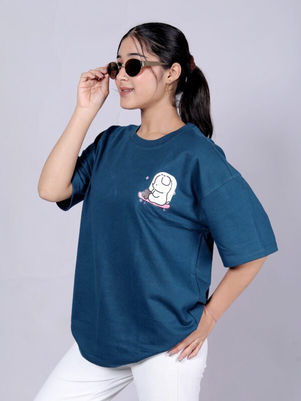 Teddy Love - Premium Airforce oversize T-shirt - Image 4